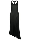 Off White Black Viscose Dress