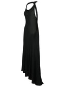 Off White Black Viscose Dress