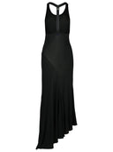 Off White Black Viscose Dress