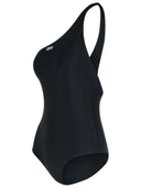 Off White One Shoulder Swimsuit In Black Polyamide Blend