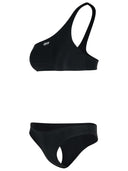 Off White One Shoulder Bikini Top in Black Polyamide Blend