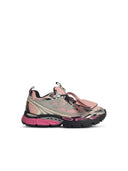 Off White 'Be Right' Pink Polyester Sneakers