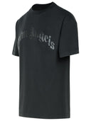 Palm Angels Black Cotton T Shirt
