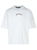 Palm Angels White Cotton T Shirt