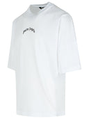 Palm Angels White Cotton T Shirt