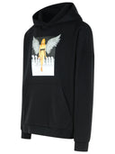 Palm Angels 'Crystal' Black Cotton Sweatshirt