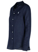 Polo Ralph Lauren Navy Linen Shirt