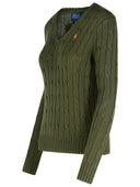 Polo Ralph Lauren 'Kimberly' Green Cotton Sweater