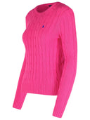 Polo Ralph Lauren 'Julianna' Fuchsia Cotton Sweater