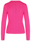 Polo Ralph Lauren 'Julianna' Fuchsia Cotton Sweater