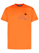 Philipp Plein Orange Baumwoll -T -Shirt