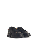 Philipp Plein 'Hexagon' Black Lear sneakers