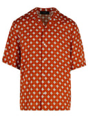 792 'Starbus' Orange Viscose Shirt