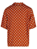 792 'Starbus' Orange Viscose Shirt