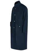 Dries Van Noten 'Rannon' Navy Polyester Coat