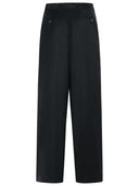 Dries Van Noten 'Pepper' Black Wool Blend Pants