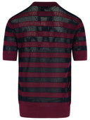 Dries Van Noten 'Mercy' Burgundy Viscose Blend Polo Shirt