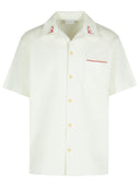 795 'Piquee' White Cotton Shirt