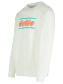 795 'Tennis' White Cotton Sweatshirt