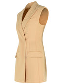 Sportmax 'Pegli' Beige Virgin Wool Vest
