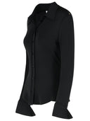 Sportmax 'Candido' Black Viscose Polo Shirt
