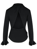 Sportmax 'Candido' Black Viscose Polo Shirt