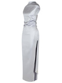 Sportmax 'Abadan' Grey Satin Dress
