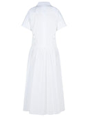 MAX MARA 'AGORAIO' Vestido de algodón blanco