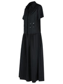 MAX MARA 'AGORAIO' Vestido de algodón negro