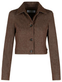 Max Mara 'Carpa' Brown Cotton Blazer