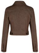 Max Mara 'Carpa' Brown Cotton Blazer