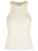 Max Mara 'Arnes' White Cotton Tank Top