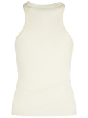 Max Mara 'Arnes' White Cotton Tank Top