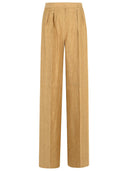 Max Mara 'Rauche' Beige Linen Pants