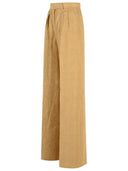 Max Mara 'Rauche' Beige Linen Pants
