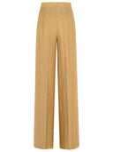 Max Mara 'Rauche' Beige Linen Pants