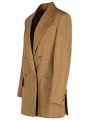 Max Mara 'Gerla' Brown Linen Blazer