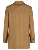Max Mara 'Gerla' Brown Linen Blazer