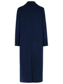 Max Mara «Albanie» Blue Virgin Wool Blend Coat