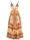 Vestido de algodón naranja 'Maxine' Zimmermann