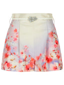 801 Shorts de mélange de soie multicolore «Crush Smock»