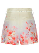 801 Shorts de mélange de soie multicolore «Crush Smock»