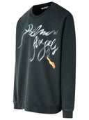 Palm Angels 'Foggy Pa' Black Cotton Sweatshirt