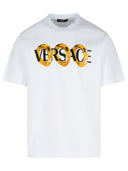 Maglietta di cotone bianco Versace