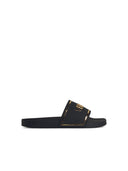Versace Black Rubber Slippers
