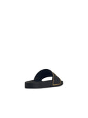 Versace Black Rubber Slippers