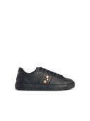 Versace 'Greca' Black Lear Sneakers