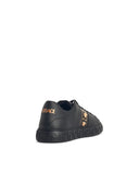 Versace 'Greca' Black Lear Sneakers