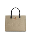 Versace 'Tote' Beige Tela Bag