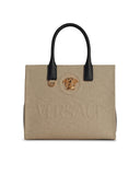 Versace Small 'Tote' Beige Tela Bag